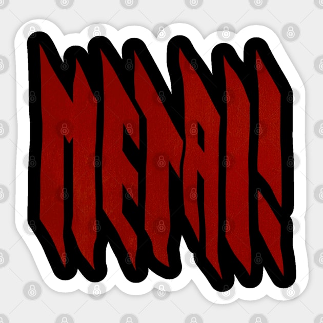 Metalfont Sticker by Kaijester